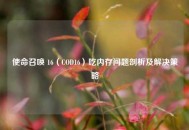 使命召唤 16（COD16）吃内存问题剖析及解决策略