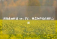 探秘皮皮解说 PUBG 手游，开启别样游戏解说之旅