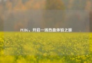 PUBG，开启一场热血体验之旅