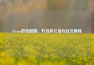 Steam游戏邀请，开启多元游戏社交新程