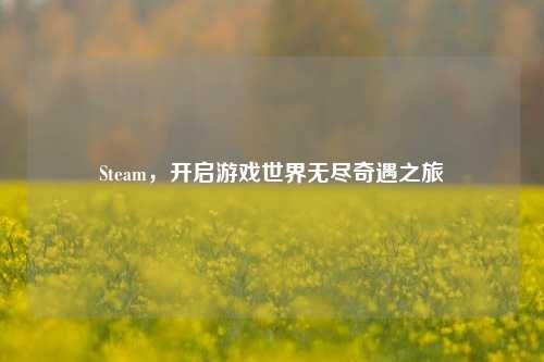 Steam，开启游戏世界无尽奇遇之旅