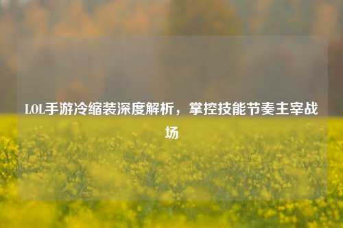 LOL手游冷缩装深度解析,掌控技能节奏主宰战场