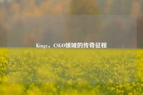 Kingz,CSGO领域的传奇征程
