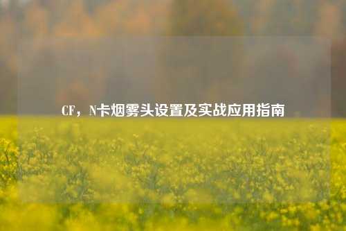 CF,N卡烟雾头设置及实战应用指南