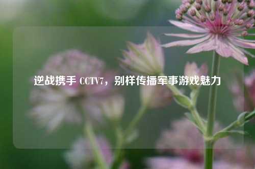 逆战携手 CCTV7,别样传播军事游戏魅力