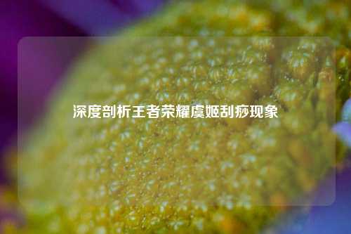深度剖析王者荣耀虞姬刮痧现象