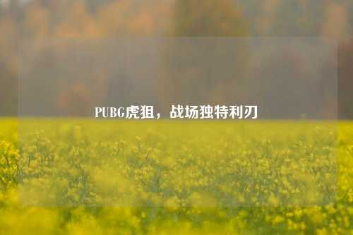 PUBG虎狙，战场独特利刃