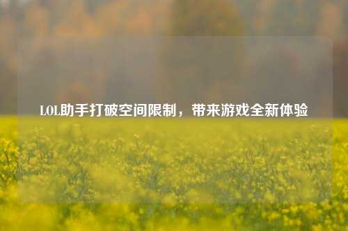 LOL助手打破空间限制,带来游戏全新体验