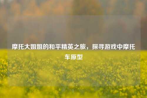 摩托大姐姐的和平精英之旅,探寻游戏中摩托车原型